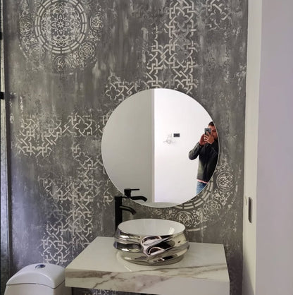 Wall decor stencils DFA (Geometry 15 + Round 14) set for plaster and paint 0.3-1 mm (N00109)