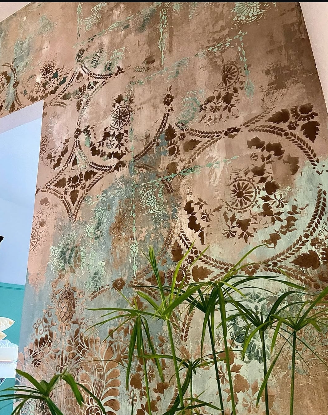 Set of stencils DFA decor for plaster and paint (Square 13 + Damask 22) 0.3-1 mm (N00118)
