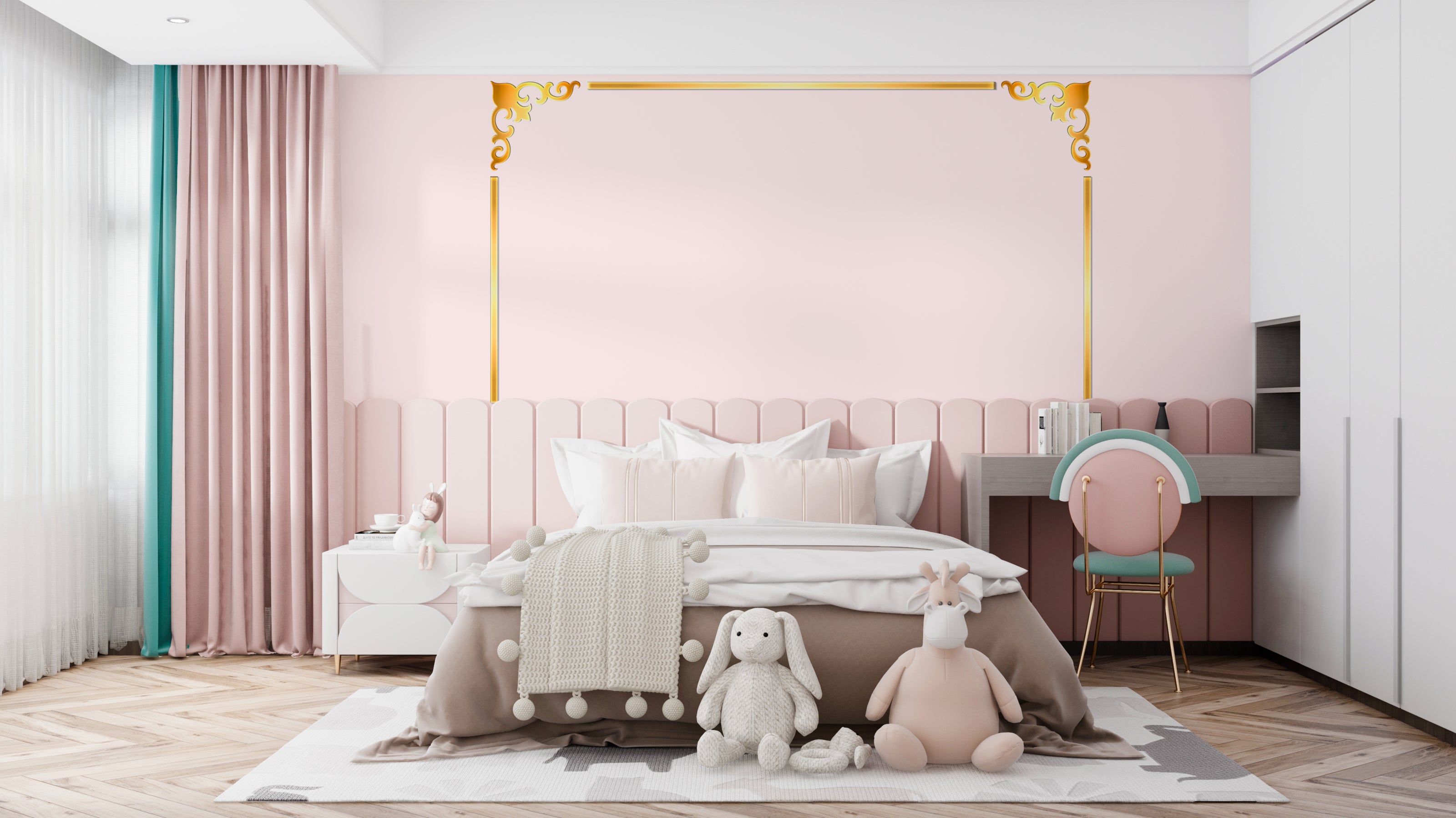 Play of Light and Space: DFA Corner Pattern Room Expanding Mirror 2pcs/4pcs (YA00031)
