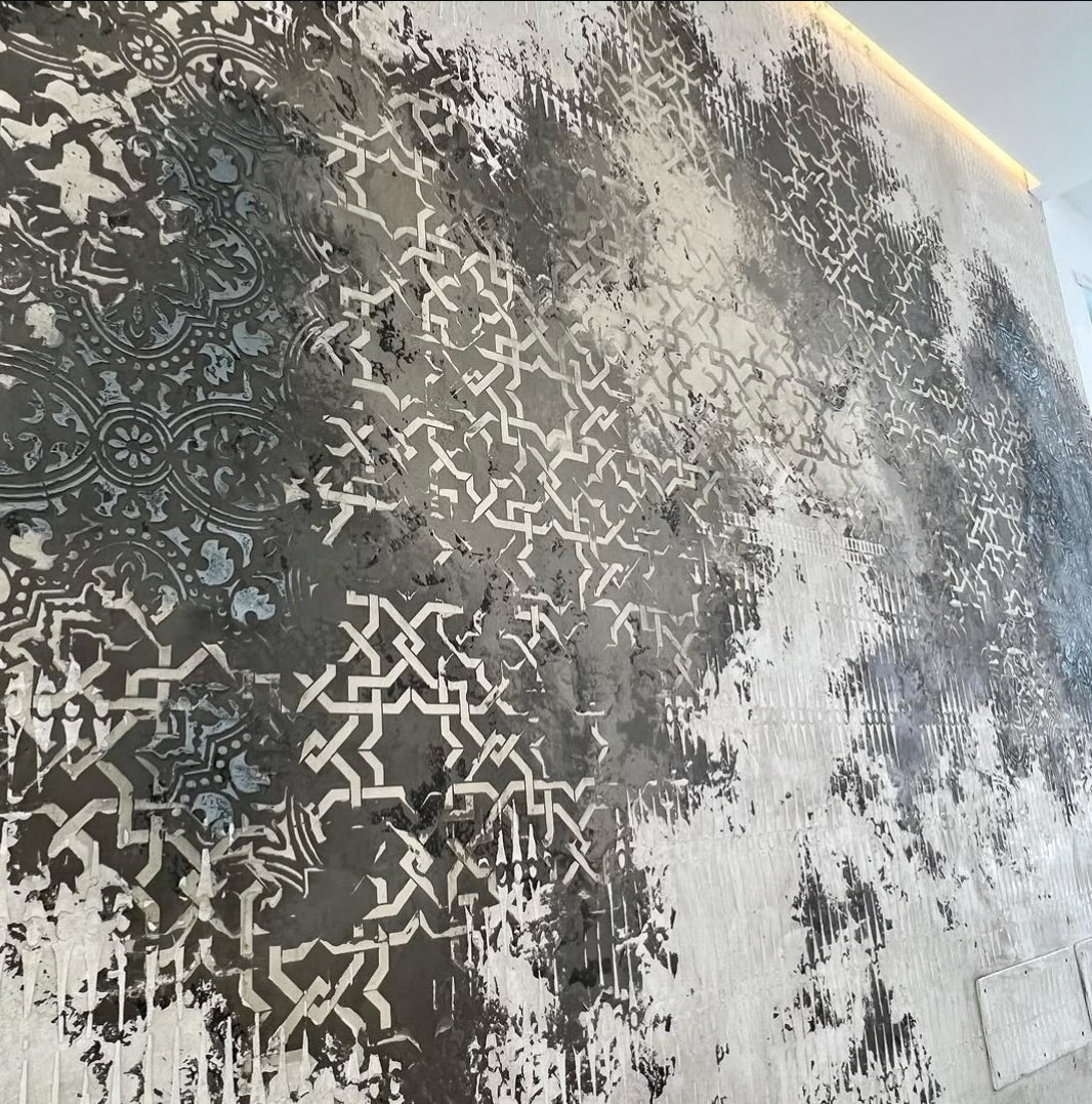 Stencils DFA set (Geometry 71 + Eastern 72 + Geometry 15) for plaster and paint 0.3-1 mm (N00079)