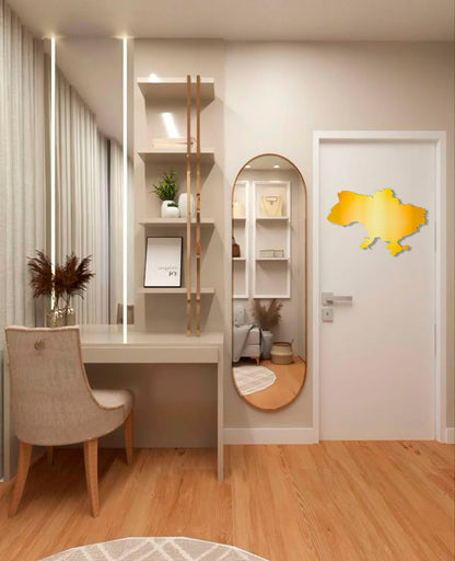 Mirror decor DFA Map of Ukraine: a symbol of unity in your home (YA00041)