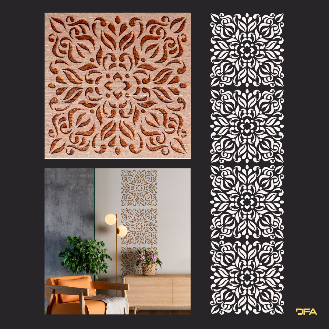 Stencil DFA Square pattern, for plaster and paint 0.3-1mm (K00105)