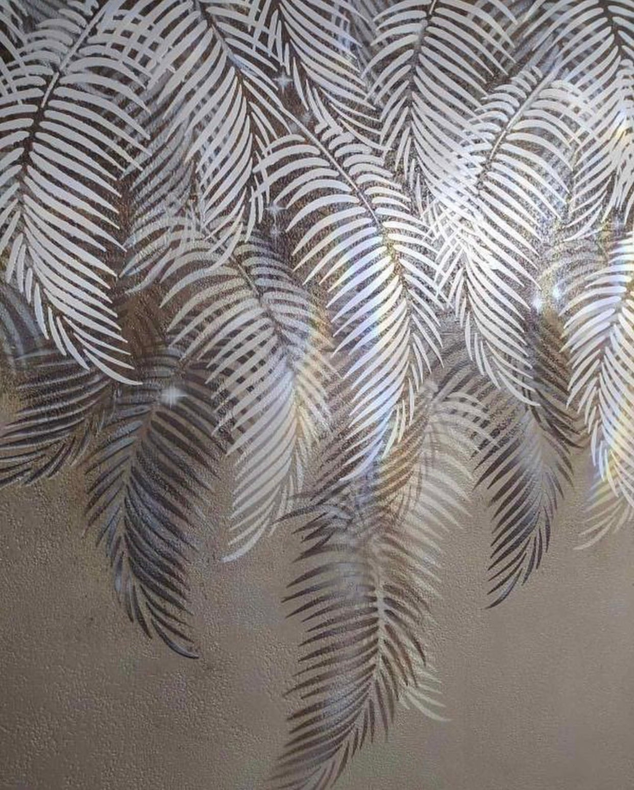 Stencil DFA for decoration Nature Palm leaf for plaster and paint 0.3-1mm (Р00003)
