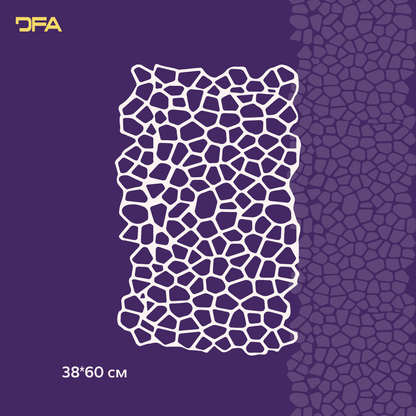 Stencil DFA Facade Wild stone reusable for decorative plaster and paint 0.3-1mm (F00013)
