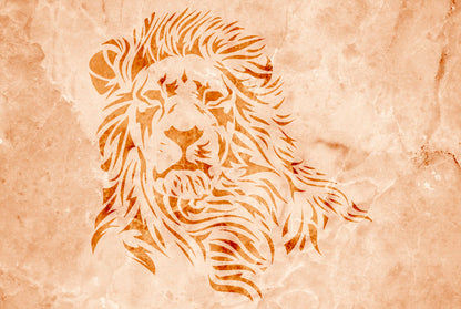 Stencil Lion DFA animals for walls for plaster and paint 0.3-1 mm (J00055)