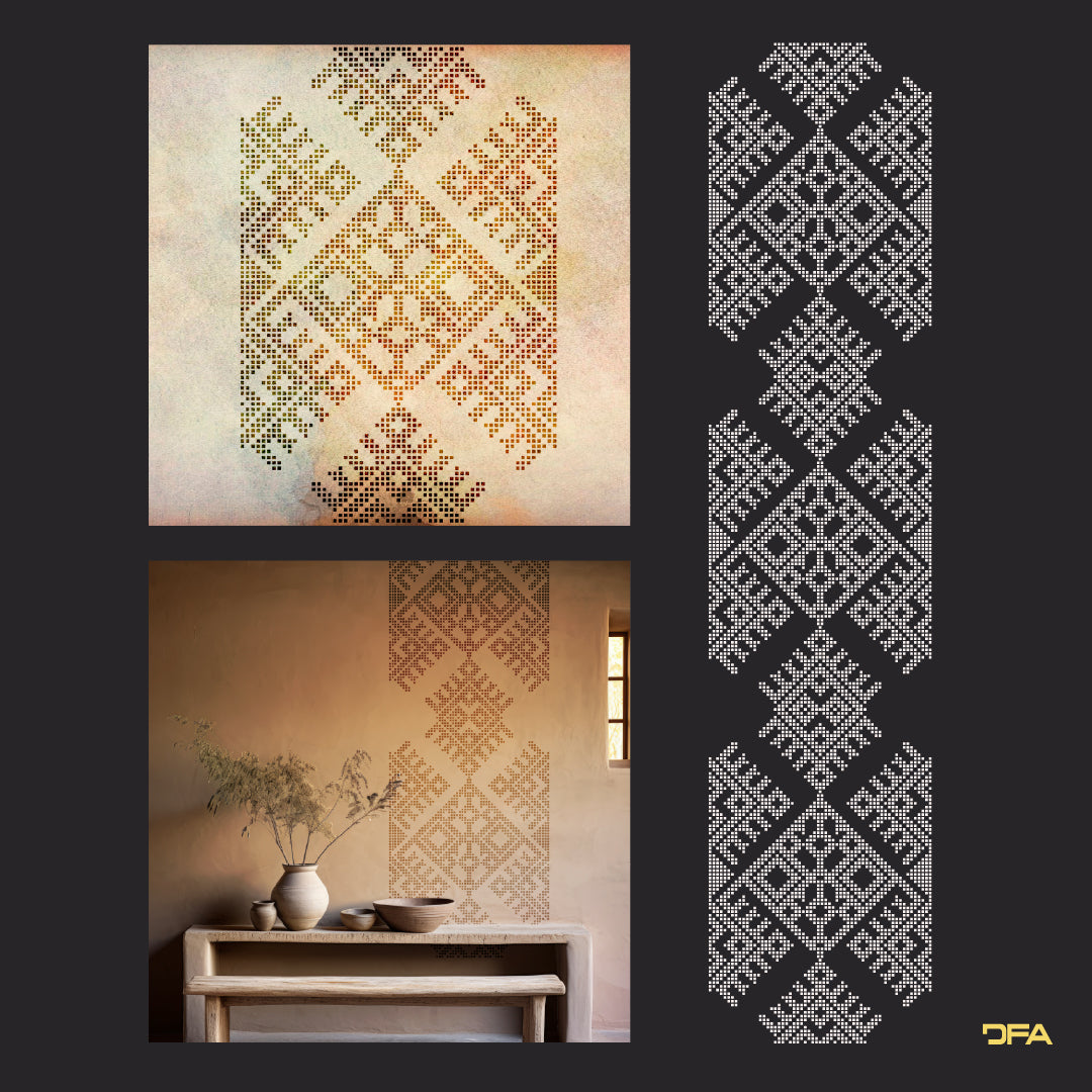Stencil DFA Embroidery for plaster and paint 0.3-1 mm (Z00069)