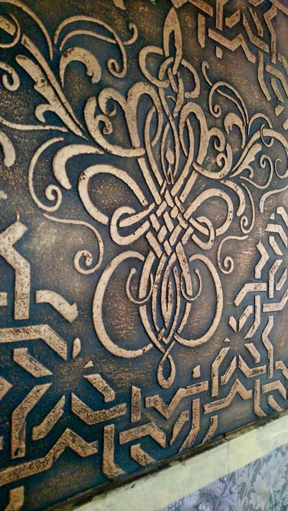 Reusable stencil DFA Damascus, for plaster 0.3-1mm (D00009)