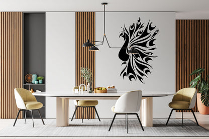DFA Stencil Peacock reusable for decorative plaster and paint 0.3-1mm (J00022)