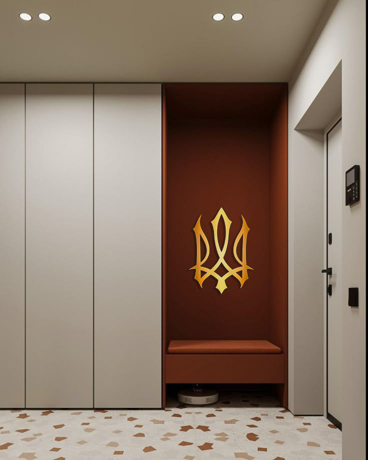 Ukraine in every detail: Stylish mirror Trident for the interior (YA00014)
