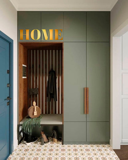 The inscription HOME in a mirror version - modern decor for a cozy space (YA00021)