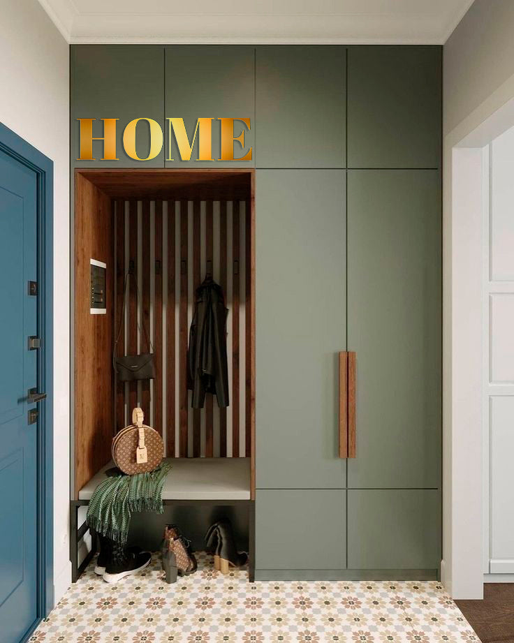 The inscription HOME in a mirror version - modern decor for a cozy space (YA00021)