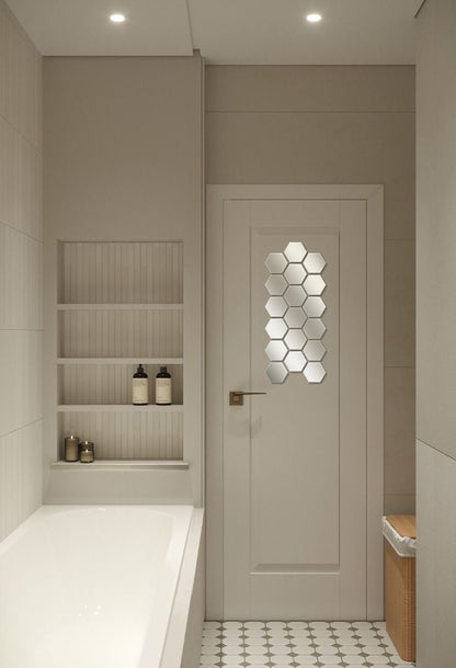DFA Honeycomb Mirror Decor: A Modern Geometric Accent for Any Space, 18pcs/36pcs (YA00028)