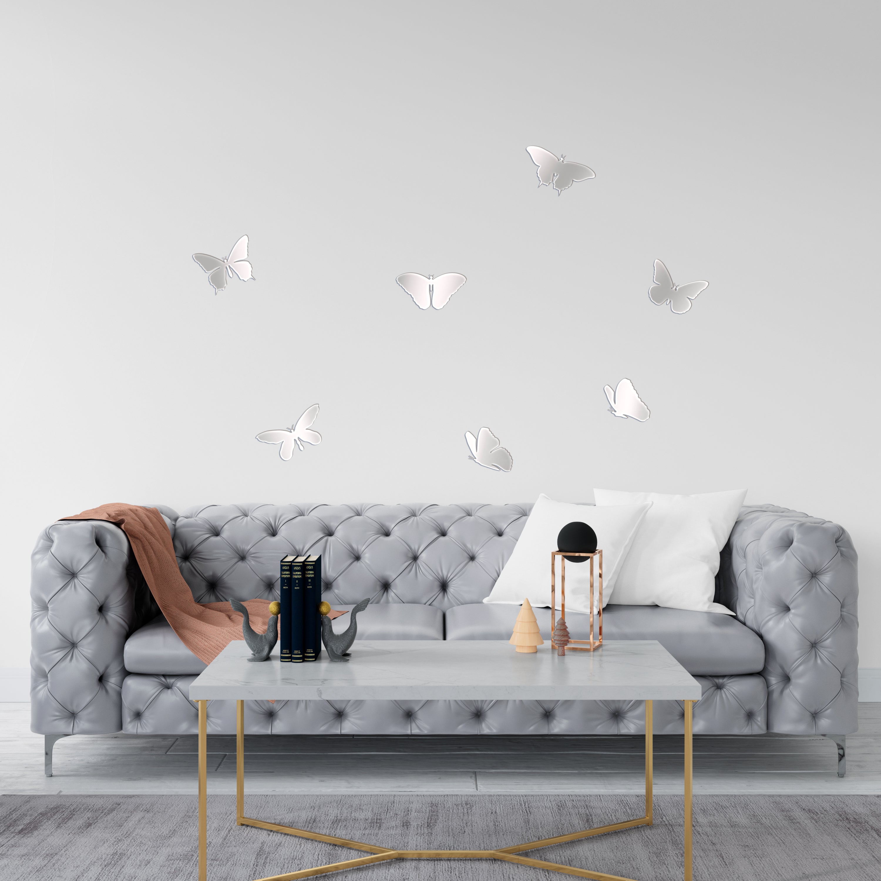 Mirror decor Butterflies DFA: Update your interior in minutes! 7 pcs (YA00002)