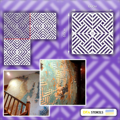 Trendy geometric design for your home - stencil DFA Geometry 0.3-1 mm (G00011)