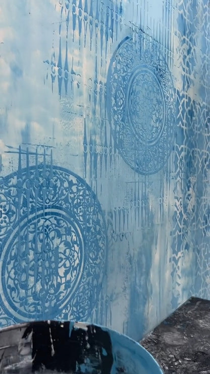 Stencils DFA (Oriental 72 + Geometry 71 + Round 14) set for plaster and paint 0.3-1 mm (N00138)