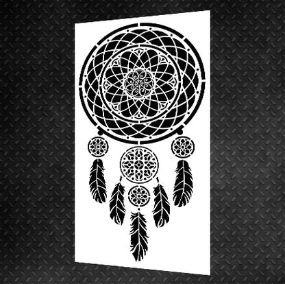 Stencil DFA reusable Round pattern 59 Dream catcher 2 for plaster and paint 0.3-1mm (C00059)