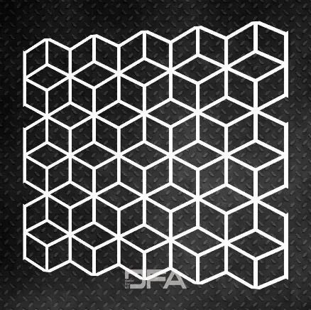 Create creative walls: Geometric ornaments for decorative plaster and paint 0.3-1 mm (G00044)