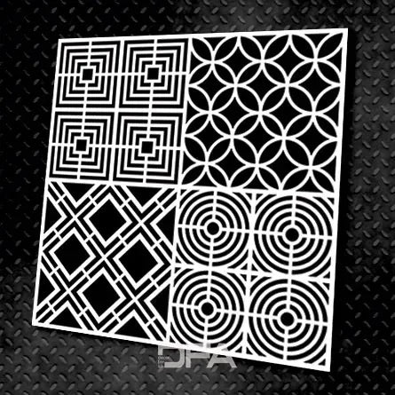 Precision and Style: DFA Stencil Square Patterns for Author Design 0.3-1mm (K00028)