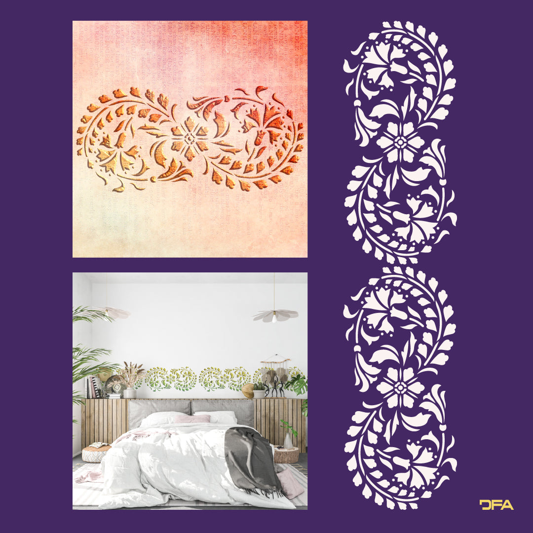 Stencil decorative DFA Border for plaster and paint 0.3-1 mm (B00077)