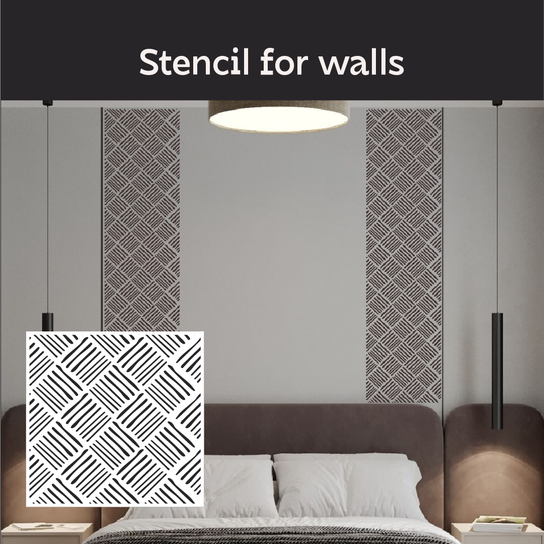 Create modern art decor with the DFA Loft stencil (0.3–1 mm, L00064)