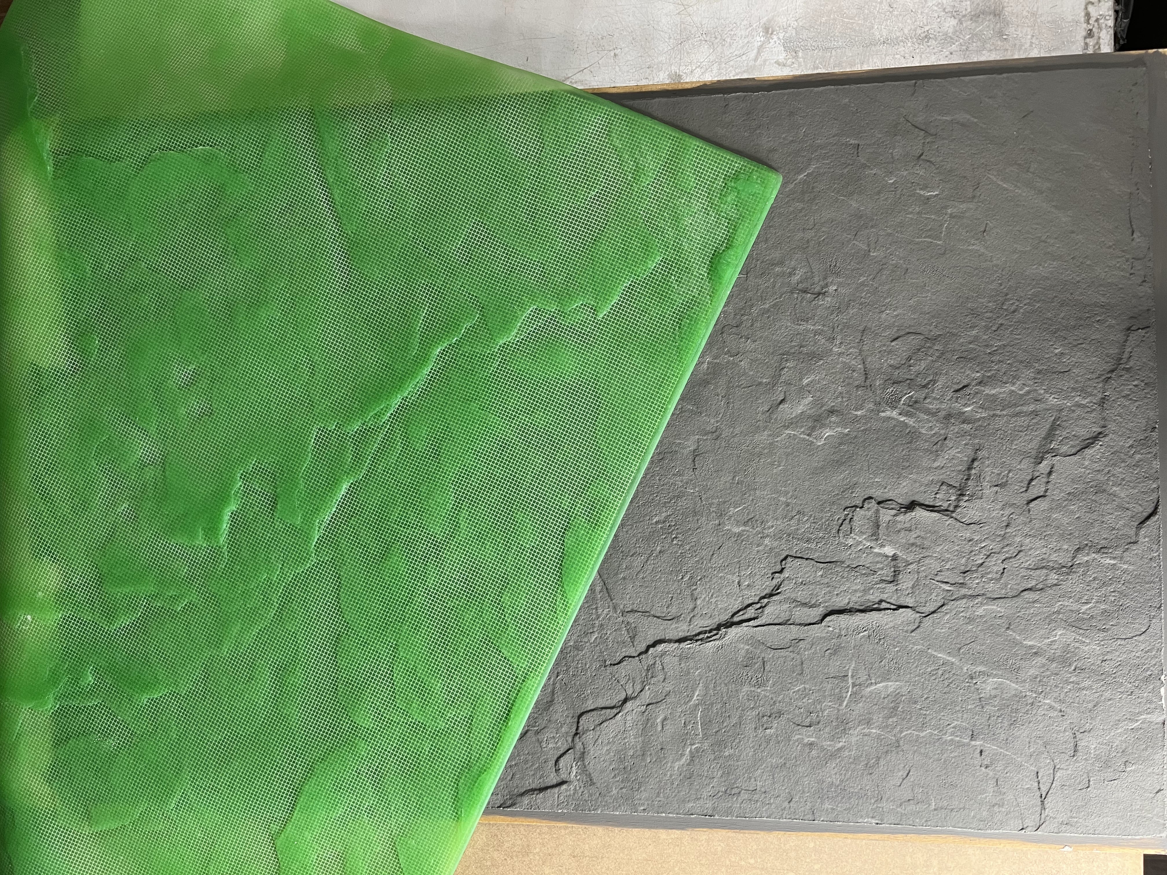 Silicone impression for decoration Stone texture (green) W00005