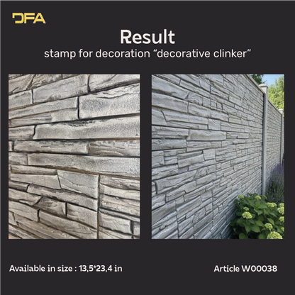 Silicone impression/matrix for decoration decorative clinker (W00038)
