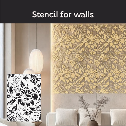 DFA Reusable Stencil "Nature" for Plaster and Paint 0.3–1 mm – William Morris Collection (P00184)