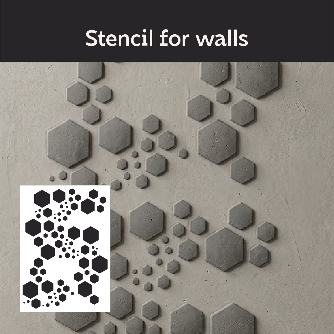 Create modern art decor with the DFA Loft stencil (0.3–1 mm, L00067)