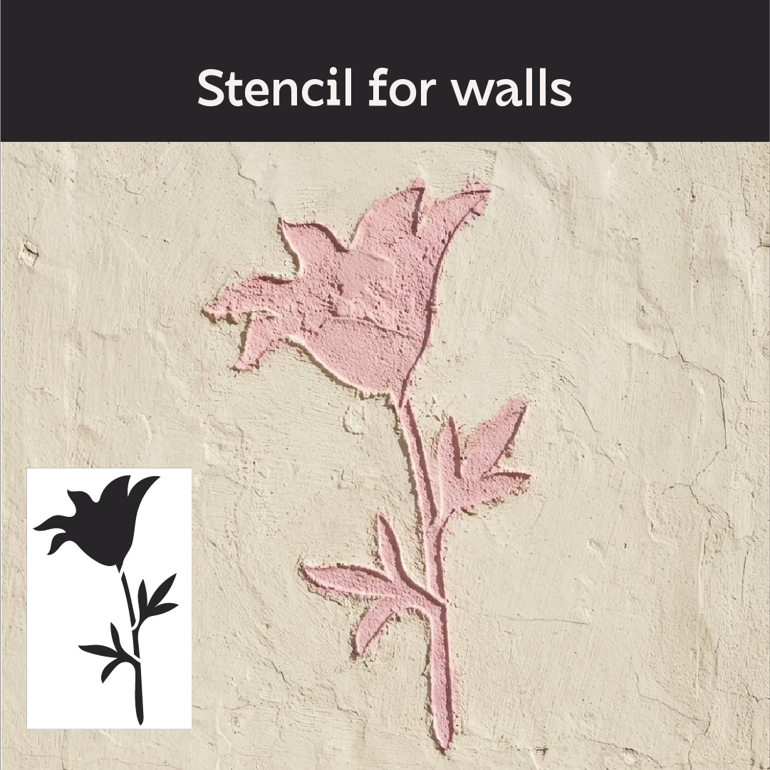 DFA "Flower" Stencil for Decoupage on Interior Decor Items (P00200)