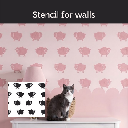 "Sheep" Wall Mural — a magical nursery atmosphere with DFA 0.3–1 mm (E00093)