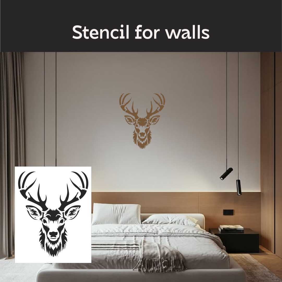 DFA "Deer" Stencil — add a sense of lightness to your interior. Thickness: 0.3–1 mm (J00081)