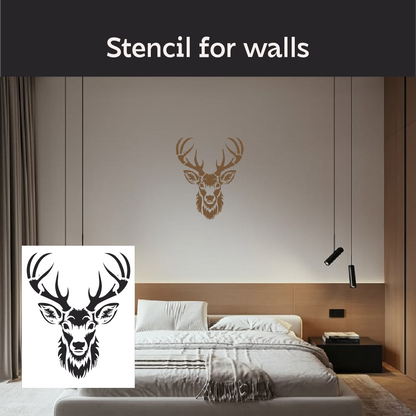 DFA "Deer" Stencil — add a sense of lightness to your interior. Thickness: 0.3–1 mm (J00081)