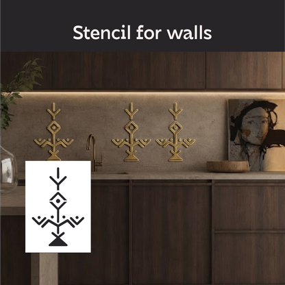 Stylish and serene decor for any interior: DFA "Tree of Life" stencil, 0.3–1 mm (X00158)