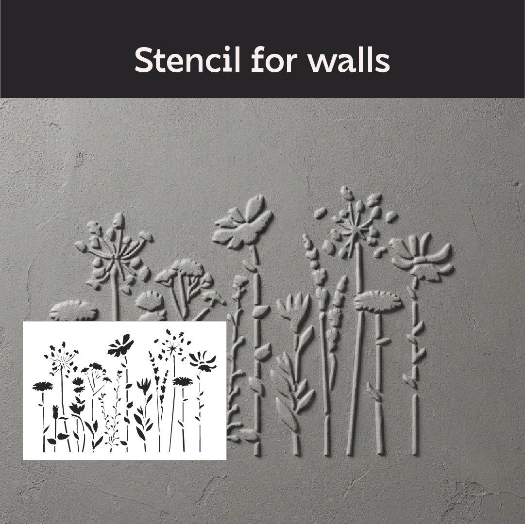 DFA Reusable Stencil "Nature" for Plaster and Paint 0.3–1 mm (P00198)