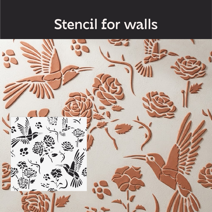 DFA Reusable Stencil "Nature" for Plaster and Paint 0.3–1 mm – William Morris Collection (P00183)