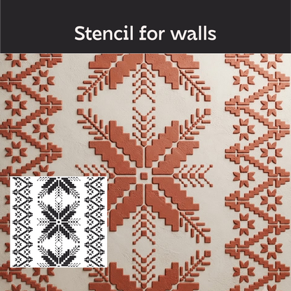 Stylish Ukrainian ornament easily with DFA Vyshyvanka stencil 0.3-1 mm (Z00092)