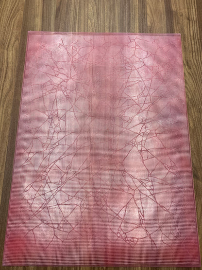 Silicone impression for decoration Marble veins red W00003