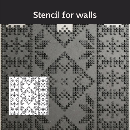 Stylish Ukrainian ornament easily with DFA Vyshyvanka stencil 0.3-1 mm (Z00091)