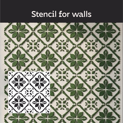 Square Patterns for Vibrant Interiors: DFA 0.3–1 mm Decorative Stencil (K00137)