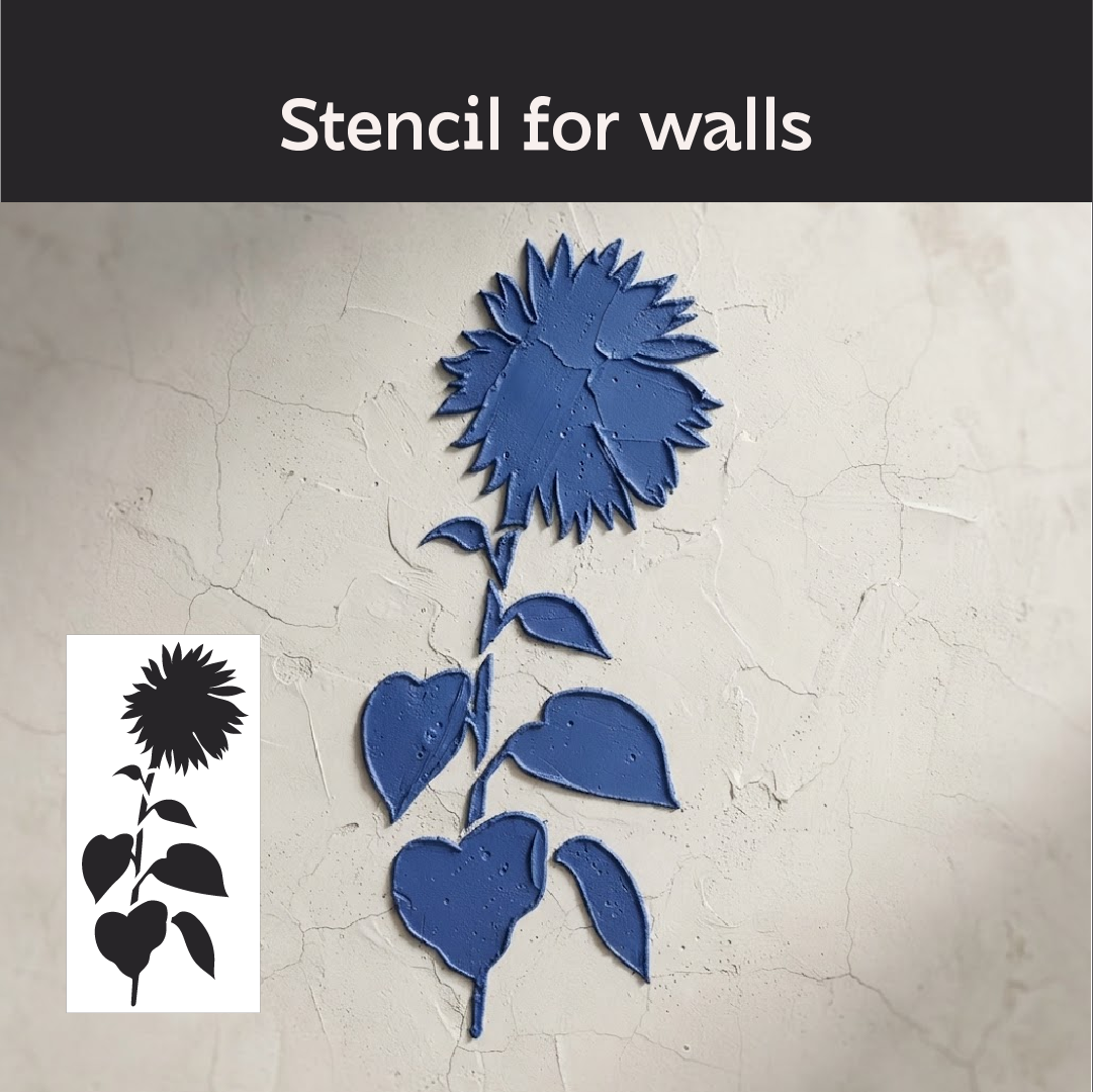 DFA "Flower" Stencil for Decoupage on Interior Decor Items (P00204)