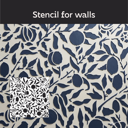 DFA Reusable Stencil "Nature" for Plaster and Paint 0.3–1 mm – William Morris Collection (P00188)