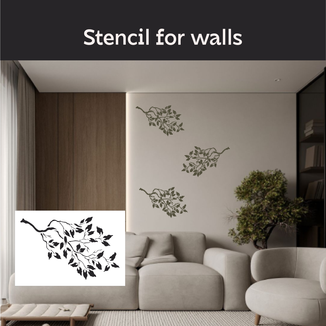 DFA Reusable Stencil "Nature" for Plaster and Paint 0.3–1 mm (P00197)