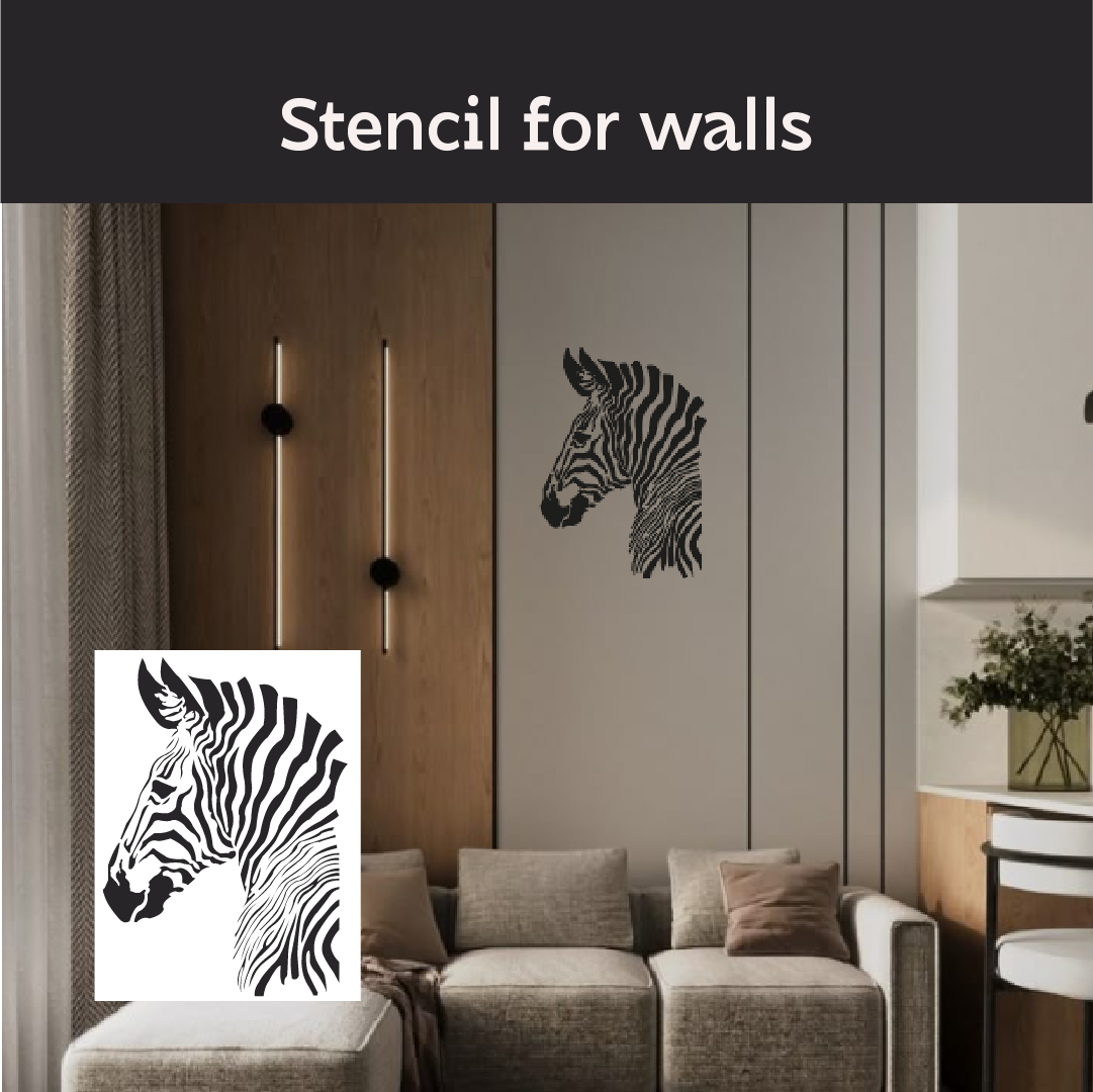 DFA "Zebra" Stencil — create a sense of lightness in your interior. Thickness: 0.3–1 mm (J00080)