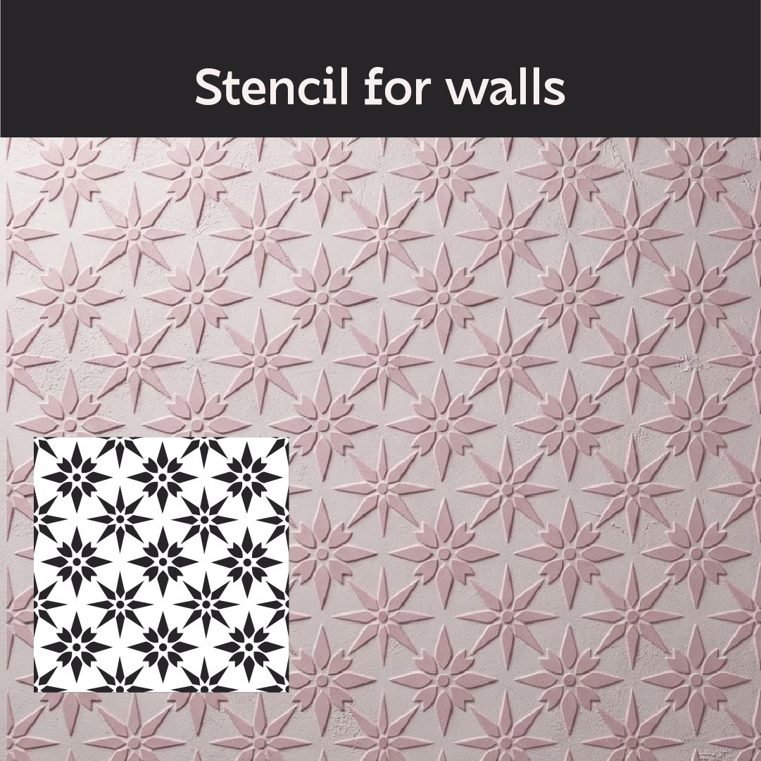 Create modern designs easily with the DFA Geometric Pattern 0.3-1 mm stencil (G00165)