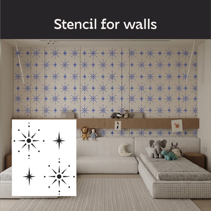 Stars on the walls – a magical atmosphere for a child's room with DFA 0.3–1 mm (E00098)