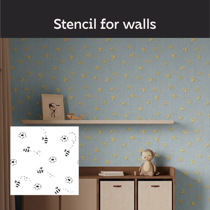 Bees on the walls – a magical atmosphere for a child's room with DFA 0.3–1 mm (E00099)