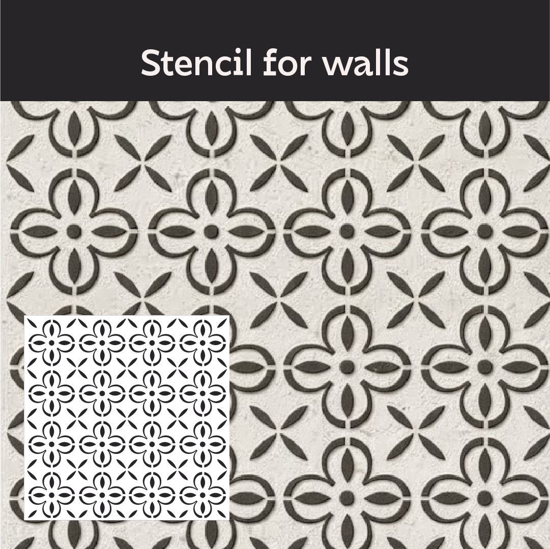 Square Patterns for Vibrant Interiors: DFA 0.3–1 mm Decorative Stencil (K00140)