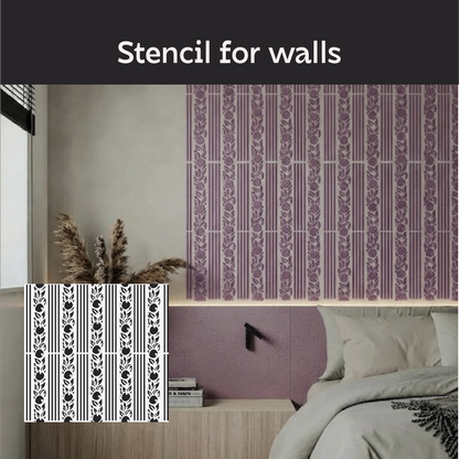 DFA Reusable Stencil "Nature" for Plaster and Paint 0.3–1 mm – William Morris Collection (P00187)