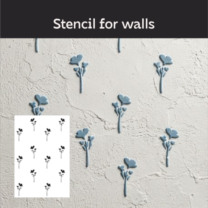 DFA Reusable Stencil "Nature" for Plaster and Paint 0.3–1 mm (P00199)