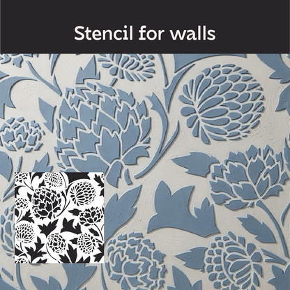 DFA Reusable Stencil "Nature" for Plaster and Paint 0.3–1 mm – William Morris Collection (P00190)